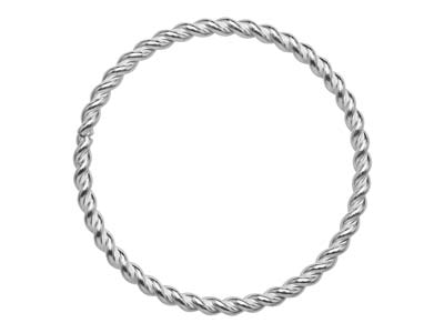 Sterling Silver Twisted Ring 0.9mm Size J12