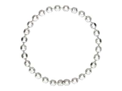 Sterling Silver Bead Chain Ring    1.5mm Size J - K