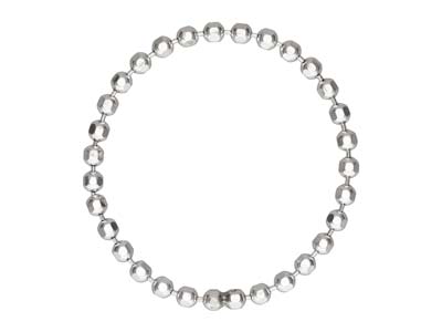 Sterling Silver Bead Chain Ring    1.5mm Size Mn