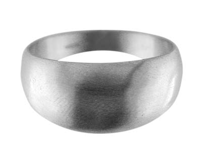 Sterling Silver Domed Ring 4mm Head Hallmarked Widest Point 10mm Size U Plain Solid Back