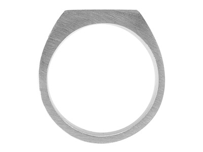 Sterling Silver Solid Signet Ring   Hallmarked Approx 7.5mm Square Head Finger Size N - Standard Image - 2