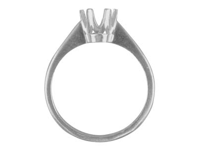 Argentium Heavy Knife Edge D Shape Ring Shank Size M - Standard Image - 2