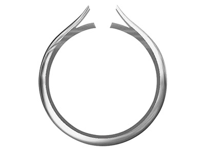 Platinum Heavy Tapered Ring Shank  Without Cheniers Size M - Standard Image - 1