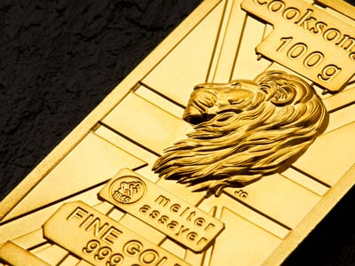 100g Fine Gold Bar 999.9 - High Relief Lion's Head Collection Serialised - Standard Image - 3