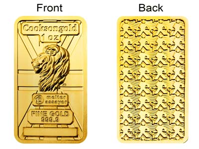 1oz Fine Gold Bar 999.9 - High Relief Lion's Head Collection Serialised - Standard Image - 2