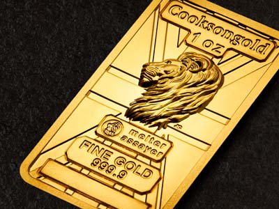 1oz Fine Gold Bar 999.9 - High Relief Lion's Head Collection Serialised - Standard Image - 3