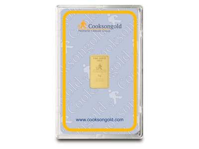 Fine Gold Bar 5gm Stamped UK        Design, Certified And Supplied In A Blister Pack, 100 Recycled Gold