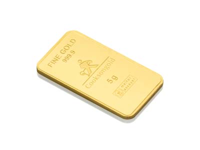 Fine Gold Bar 5gm Stamped UK        Design, Certified And Supplied In A Blister Pack, 100% Recycled Gold - Standard Image - 3