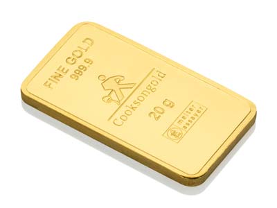 Fine Gold Bar 20gm Stamped UK       Design, Certified And Supplied In A Blister Pack, 100% Recycled Gold - Standard Image - 3