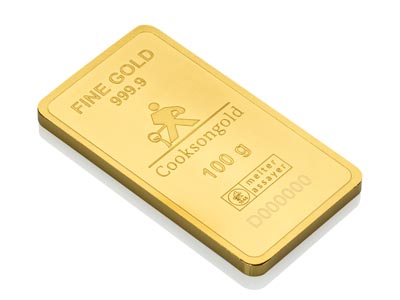 Fine Gold Bar 100gm Stamped        UK Design With A Serial Number And Supplied In A Blister Pack, 100%   Recycled Gold - Standard Image - 4