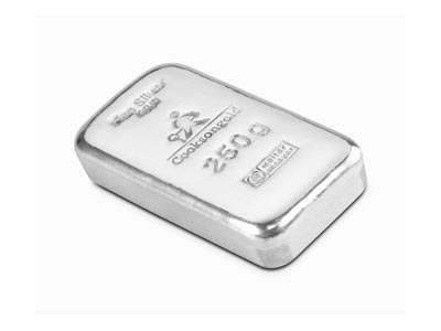 Fine Silver Bar 250gm Cast UK      Design, 100% Recycled Silver - Standard Image - 2