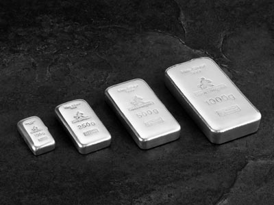 Fine Silver Bar 250gm Cast UK      Design, 100% Recycled Silver - Standard Image - 3