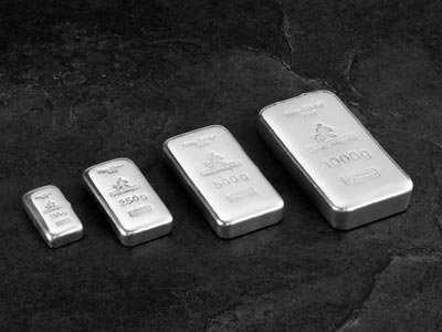 Fine Silver Bar 1000gm Cast UK     Design, 100% Recycled Silver - Standard Image - 3