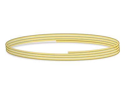 9ct Yellow Gold Round Wire 1.00mm X 100mm, Fully Annealed, 100         Recycled Gold