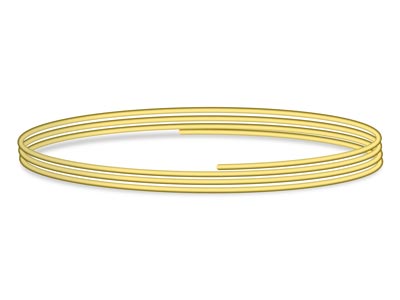 9ct Yellow Gold Round Wire 1.00mm X 100mm, Fully Annealed, 100         Recycled Gold