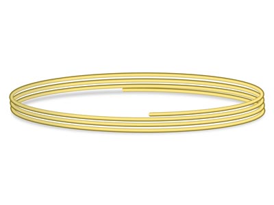 9ct Yellow Gold Round Wire 1.00mm X 50mm, Fully Annealed, 100 Recycled Gold