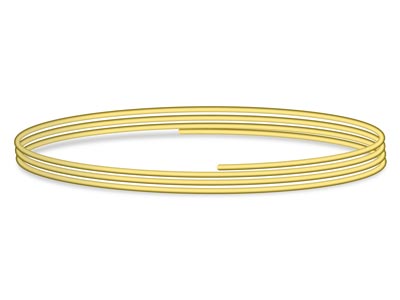 9ct Yellow Gold Round Wire 1.50mm X 100mm, Fully Annealed, 100         Recycled Gold