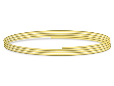 9ct Yellow Gold Round Wire 2.00mm X 100mm, Fully Annealed, 100         Recycled Gold