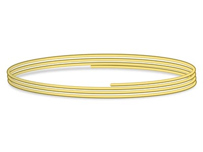 9ct Yellow Gold Round Wire 2.00mm X 50mm, Fully Annealed, 100 Recycled Gold