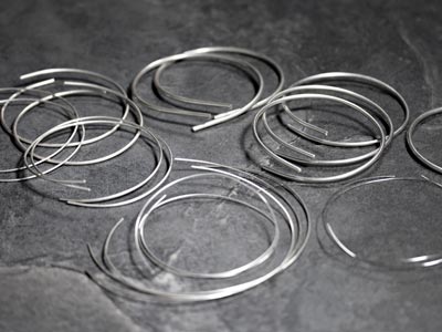 9ct White Gold Round Wire 1.00mm X  50mm, Fully Annealed, 100% Recycled Gold - Standard Image - 8