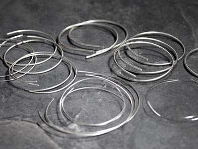 9ct White Gold Round Wire 1.50mm X 200mm, Fully Annealed, 100%        Recycled Gold - Standard Image - 8