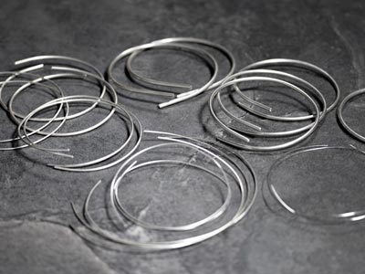 9ct White Gold Round Wire 2.00mm X 200mm, Fully Annealed, 100%        Recycled Gold - Standard Image - 8