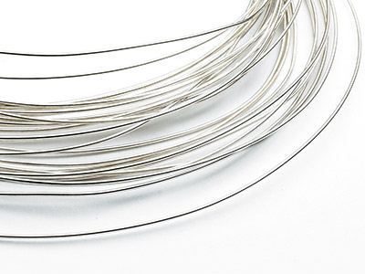 9ct Medium White Round Wire 0.50mm, 100 Recycled Gold