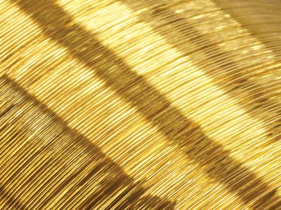 14ct Yellow Gold Round Wire 0.25mm Half Hard, Laser Wire, 100%        Recycled Gold - Standard Image - 1