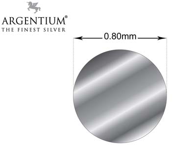 Argentium 940 Silver Round Wire    0.80mm - Standard Image - 2
