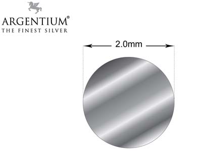 Argentium 940 Silver Round Wire    2.00mm - Standard Image - 2