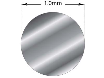 Sterling Silver Round Wire 1.00mm X 500mm, Fully Annealed, 100%         Recycled Silver - Standard Image - 3