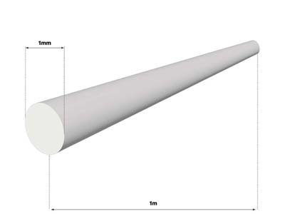 Sterling Silver Round Wire 1.00mm X 1000mm, Fully Annealed, Pre-cut,    100% Recycled Silver - Standard Image - 2