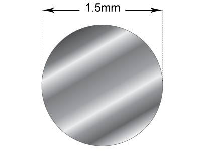 Sterling Silver Round Wire 1.50mm X 1000mm, Fully Annealed, 100%        Recycled Silver - Standard Image - 3