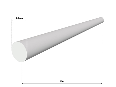 Sterling Silver Round Wire 1.50mm X 2000mm, Fully Annealed, Pre-cut,    100% Recycled Silver - Standard Image - 2