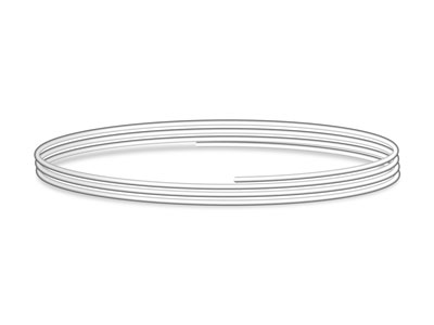 Sterling Silver Round Wire 2.50mm  Pre-cut 250mm Length 100% Recycled Silver - Standard Image - 1