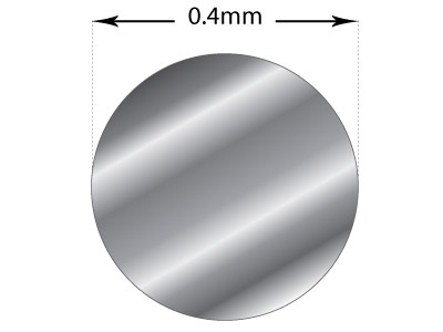 Sterling Silver Round Wire 0.40mm  Fully Annealed, 100% Recycled      Silver - Standard Image - 2