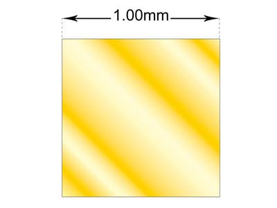 9ct Yellow Gold Square Wire 1.00mm Fully Annealed, 100% Recycled Gold - Standard Image - 2