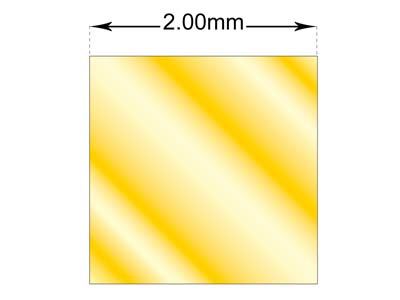 9ct Yellow Gold Square Wire 2.00mm Fully Annealed, 100% Recycled Gold - Standard Image - 2
