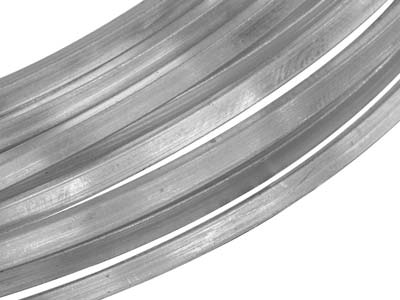9ct White Gold Fairtrade Gold      Square Wire 6.00mm