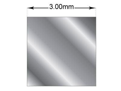 Palladium Gw Square Wire 3.00mm    Fully Annealed - Standard Image - 2