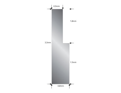 Sterling Silver Bearer Wire 3.5mm X 0.9mm X 0.5mm - Standard Image - 2