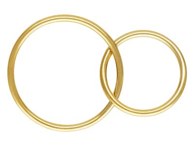Gold Filled Interlocking Rings 16mm And 12mm - Standard Image - 1
