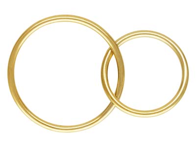 Gold Filled Interlocking Rings 16mm And 12mm