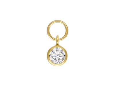 Gold Filled Cubic Zirconia Hooplet 4mm