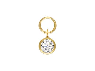 Gold Filled Cubic Zirconia Hooplet 4mm - Standard Image - 1