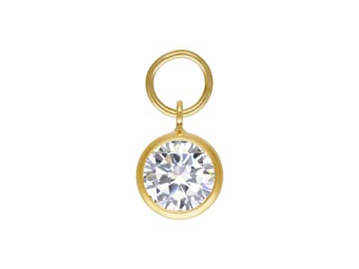 Gold Filled Cubic Zirconia Hooplet 6mm