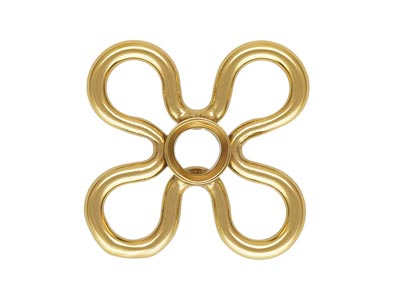 Gold Filled Flower Connector 7.5mm With 2mm Bezel