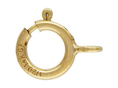 Gold Filled Bolt Rings Open 6mm    Pack of 5 - Standard Image - 1