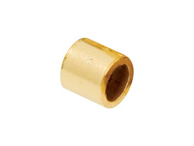 Gold Filled Plain Crimp Tube       Pack of 100 2mm Inside Diameter X  2mm Long - Standard Image - 2