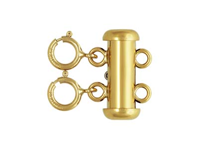 Gold Filled 2 Row Bolt Ring Tube   Clasp